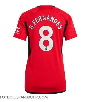 Manchester United Bruno Fernandes #8 Replika Hemmatröja Damer 2023-24 Kortärmad